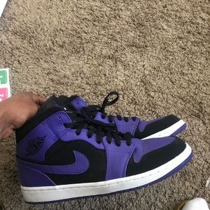 Purple & black Jordan 1’s